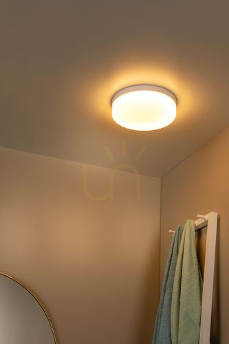 Prüfen Lucide Biskit LED-Bad-Deckenleuchte, weiß, IP44, 28 cm, 79111/30/31