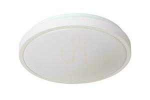 Lucide DASHER LED-Badezimmer-Deckenleuchte mit Bewegungs- und Dämmerungssensor, Weiß, Ø 34,8 cm, 18 W, IP44, 79110/35/31 small 1