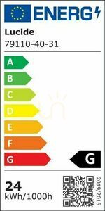 Plafond Lucide DASHER Schwarz 41 cm LED IP44 24 W 79110/40/31 small 5
