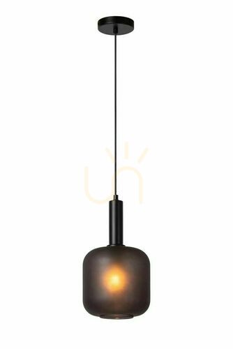 Prüfen Pendelleuchte Lucide ELOISE schwarz Glas Metall E27 45405/01/30