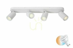 Strahler Lucide PUNCH 4-flammig Weiß LED GU10 dimmbar 13958/04/31 small 0