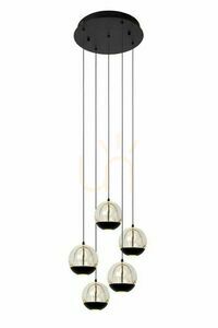Pendelleuchte Lucide SENTUBAL Schwarz 5-flammig LED 13498/24/30 small 0