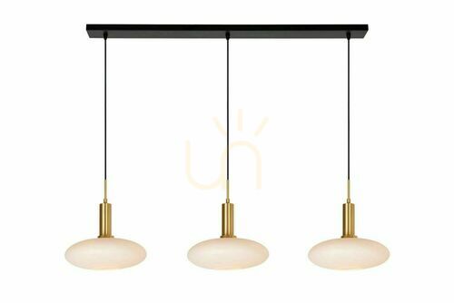 Prüfen Pendelleuchte Lucide SINGALA 3-flammig Gold Glas Metall 25413/03/02