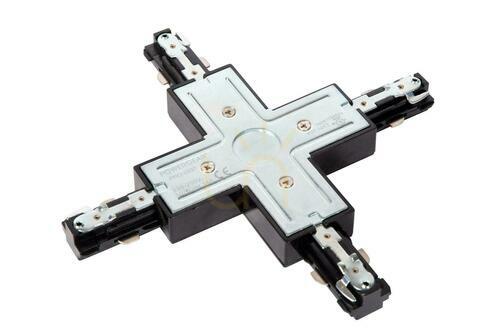 Prüfen Lucide TRACK X-Verbinder für 1-Phasen-Stromschienen, schwarz, 09950/08/30