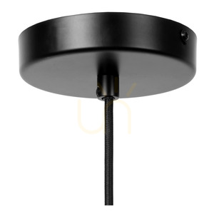 Lucide ILONA Pendelleuchte mit bernsteinfarbenem Glas, Schwarz, Ø18 cm, E27 45408/18/62 small 8