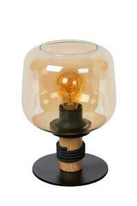 Tischleuchte Lucide ILONA Schwarz Glas Metall E27 45508/01/62 small 1