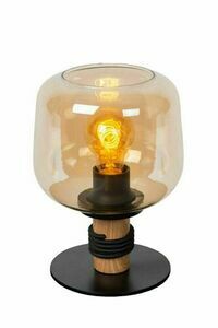 Tischleuchte Lucide ILONA Schwarz Glas Metall E27 45508/01/62 small 0