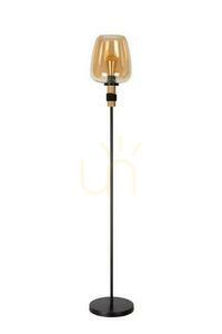 Stehleuchte Lucide ILONA Schwarz Glas Metall Retro 45708/01/62 small 1