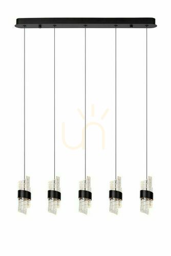 Prüfen Pendelleuchte Lucide KLIGANDE Schwarz 3-flammig LED 13496/35/30