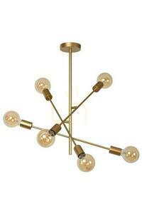 Lucide LESTER Deckenleuchte 21119/06/02, Metall in Mattgold, 6×E27 small 1