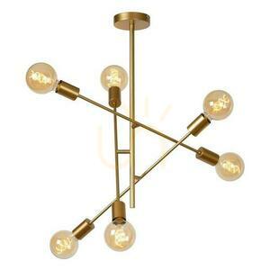 Lucide LESTER Deckenleuchte 21119/06/02, Metall in Mattgold, 6×E27 small 4