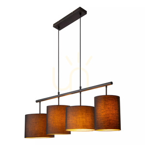 Pendelleuchte Lucide MAYA Schwarz Gold 4-flammig Japandi 45409/04/30 small 6