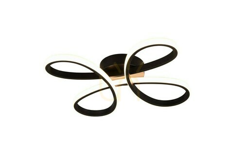 Prüfen LED-Deckenleuchte TRIO FLY 645610132, Schwarz matt, 40 cm, 3000 K