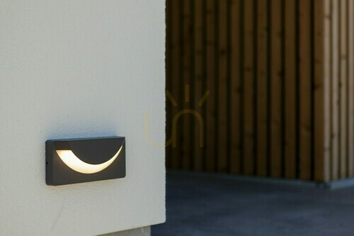 Prüfen LED-Außenwandleuchte Lutec LUPS 6402801118 dunkelgrau 14 W IP54