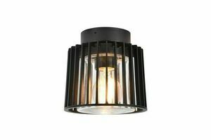 Außen-Deckenleuchte Lutec SHYNE schwarz rund 16,1 cm Aluminium Glas 6397501012 small 0