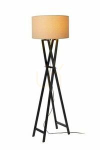 Stehleuchte Lucide Trafalgar Schwarz Holz skandinavisch 30763/81/30 small 0
