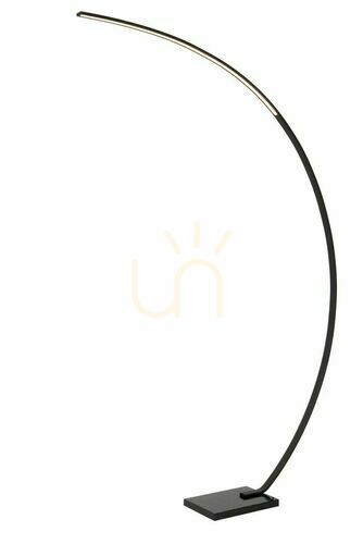 Prüfen Stehleuchte Lucide CURVE LED schwarz Metall Marmor 44700/11/30