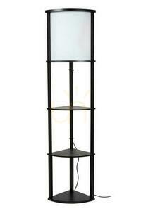 Stehleuchte mit Ablagen Lucide MENNO 44798/81/30 schwarz, cremefarbener Schirm, 162,3 cm, E27 small 1