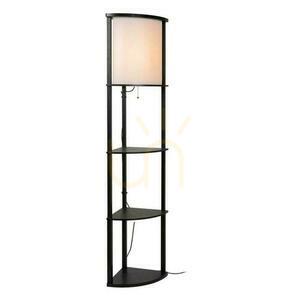 Stehleuchte mit Ablagen Lucide MENNO 44798/81/30 schwarz, cremefarbener Schirm, 162,3 cm, E27 small 2