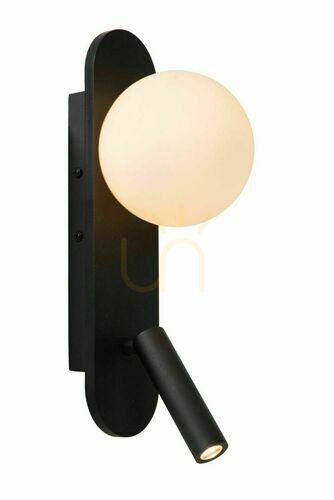 Prüfen Wandleuchte Lucide KELLY schwarz MDF Glas G9 77287/05/30