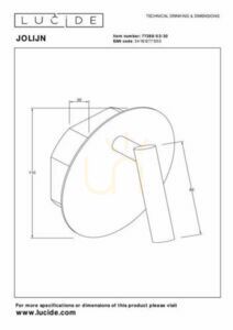 Wandleuchte Lucide JOLIJN schwarz LED 2W 3000K Metall 77288/03/30 small 5