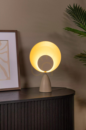 Prüfen Lucide CASTAMAR LED-Tischleuchte Taupe 8 W 2100 K 40 cm 34552/03/41