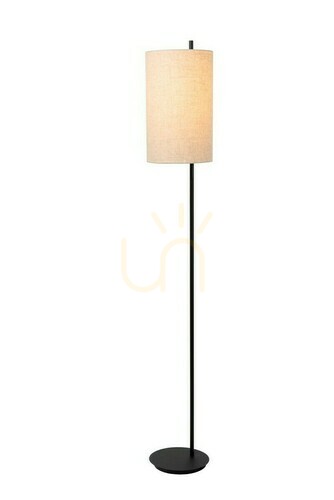Prüfen Stehleuchte Lucide MAGIC Schwarz Beige Metall Flachs Japandi E27