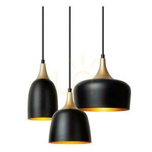 Lucide CHAYANNE Pendelleuchte 05446/13/30 3xE14 Schwarz, Mattgold, Ø30 cm small 1