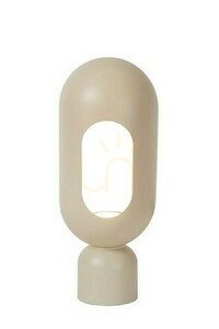 Lucide BARRIS Tischleuchte E27 25W Taupe Stahl 30 cm Kabelschalter 05549/01/41 small 0