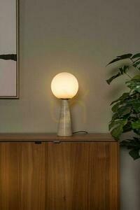 Tischleuchte Lucide EVIN Grau Glas Marmor Japandi small 1