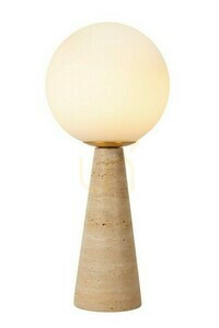 Tischleuchte Lucide EVIN Grau Glas Marmor Japandi small 0