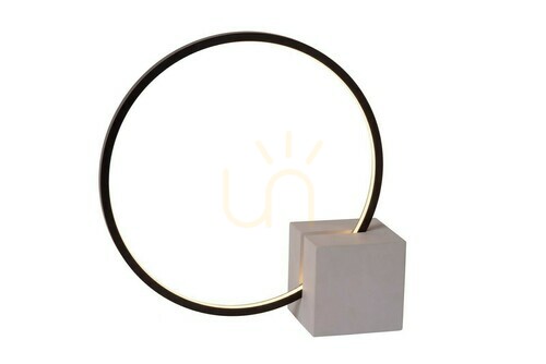 Prüfen Tischleuchte Lucide CIRKELIS Schwarz Aluminium LED dimmbar 32 cm