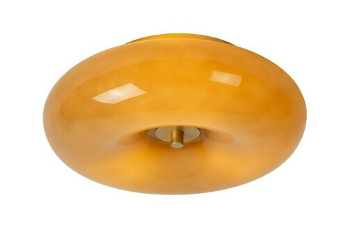 Prüfen Plafond Lucide Sentino 3-flammig LED G9 Grau Gold Retro Glas Metall
