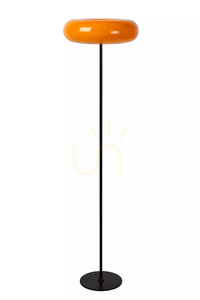 Lucide Sentino Stehleuchte orange mit schwarzem Fuß 3×G9 150 cm 10725/01/53 small 2