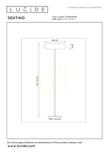 Lucide Sentino Stehleuchte orange mit schwarzem Fuß 3×G9 150 cm 10725/01/53 small 4