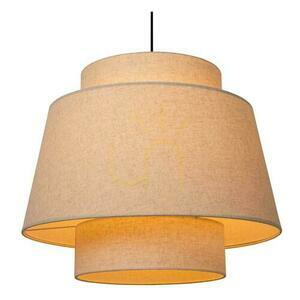 Pendelleuchte Lucide TRIBUTE Japandi Beige Stoff Ø60 cm small 1
