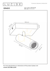Lucide GRADO Deckenstrahler schwarz 1×GU10 MR11 22974/01/30 small 5