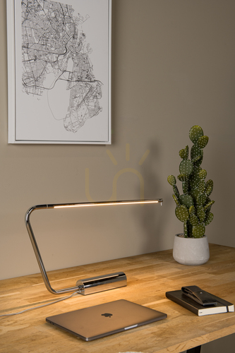 Prüfen Lucide MADISON LED-Schreibtischleuchte Chrom 9 W touch-dimmbar 44503/06/11