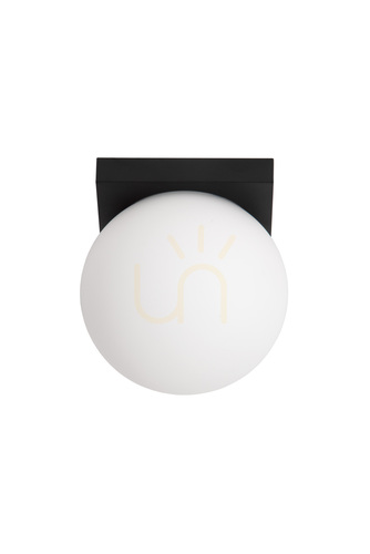 Prüfen Lucide TASSA LED-Deckenleuchte schwarz mit Opalglas 12 W Ø13,5 cm 57150/10/30