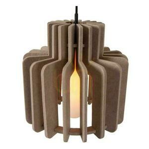 Pendelleuchte Lucide Rollo Grau Filz Glas Japandi 40 cm small 2