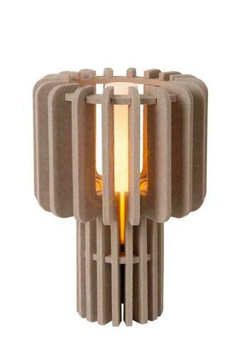 Prüfen Tischleuchte Lucide ROLLO Taupe Filz Japandi E27 35 cm 45591/01/41