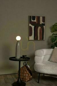 Tischleuchte Lucide FIGARO Grau Porzellan Glas Japandi small 1