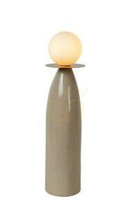 Tischleuchte Lucide FIGARO Grau Porzellan Glas Japandi small 0