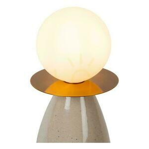 Tischleuchte Lucide FIGARO Grau Porzellan Glas Japandi small 1