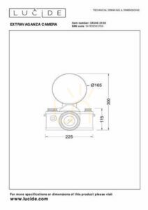Tischleuchte Lucide EXTRAVAGANZA CAMERA Schwarz Retro small 4