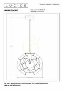 Pendelleuchte Lucide Hannelore schwarz Metall 30 cm E27 LED dimmbar small 5