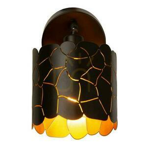Wandleuchte Lucide ALMELO Schwarz Gold Metall E14 dimmbar small 2