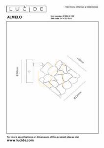 Wandleuchte Lucide ALMELO Schwarz Gold Metall E14 dimmbar small 4