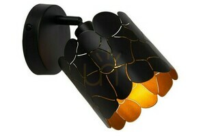 Wandleuchte Lucide ALMELO Schwarz Gold Metall E14 dimmbar small 0