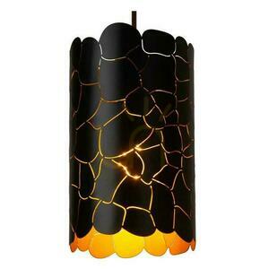 Pendelleuchte Lucide ALMELO 3-flammig Schwarz Gold Metall Modern small 1